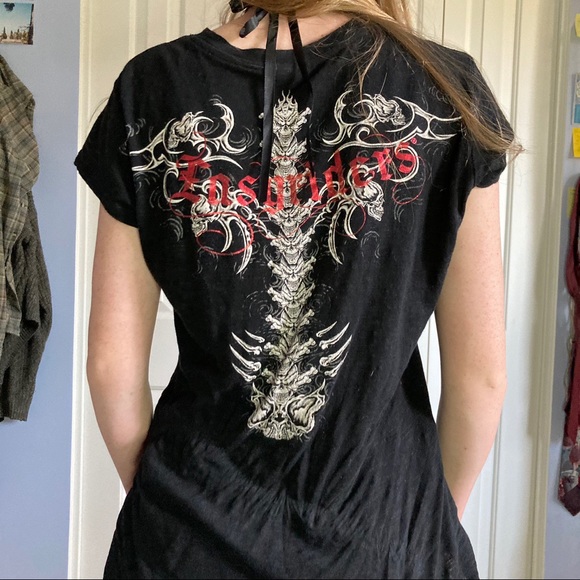 easyrider skull spine motorcycle tee - Picture 2 of 4